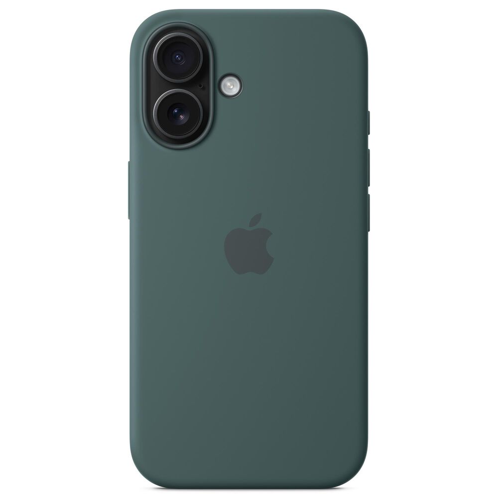 Apple Silicone Case with MagSafe for iPhone 16 in Lake Green, , large
