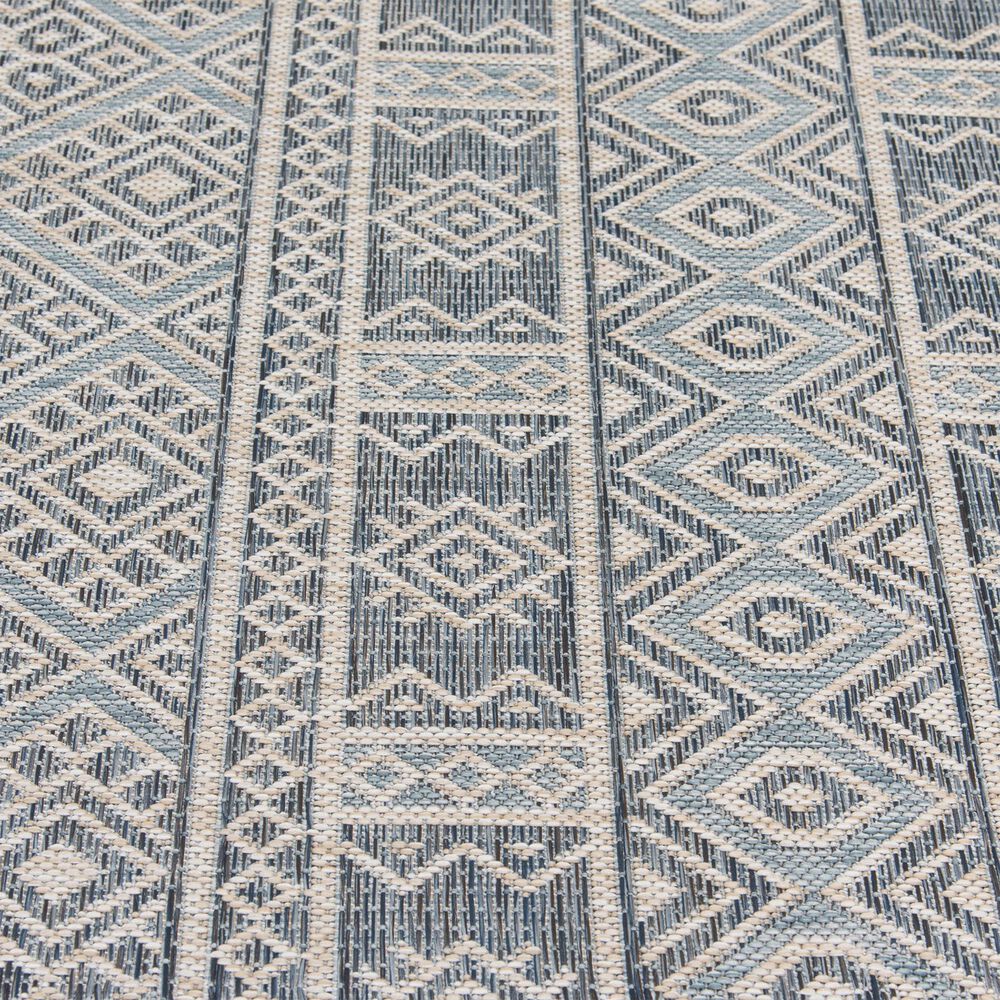Central Oriental Melbourne Draya 5&#39; x 7&#39; Lagoon and Multicolor Area Rug, , large
