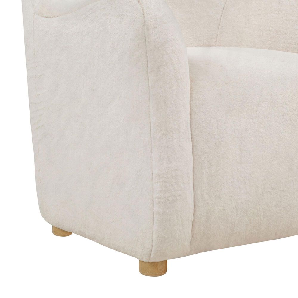 Pacific Landing Thornton Wingback Accent Chair in Ivory, , large