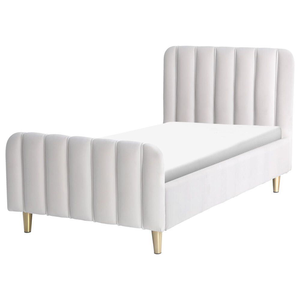 Baby Appleseed Gatsby Toddler Bed in Sterling Velvet, , large