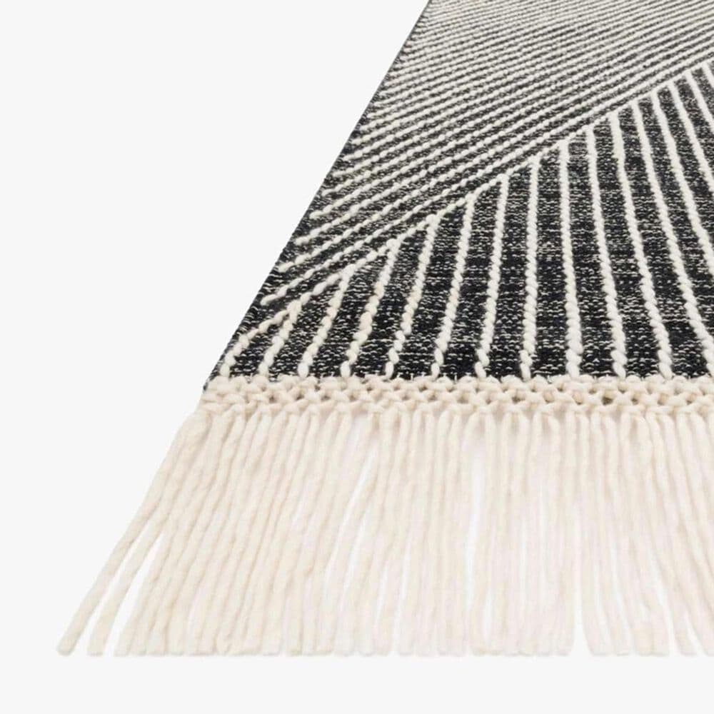 Magnolia Home Newton NET-01 5&#39; x 7&#39;6&quot; Charcoal and Ivory Area Rug, , large