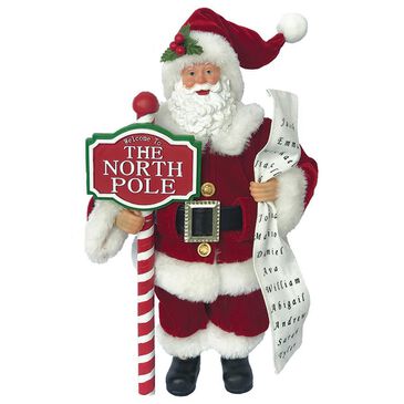 Santa"s Workshop 12" North Pole Claus in Red and White, , large
