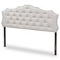Baxton Studio Aurora Queen Upholstered Headboard in Greyish Beige, , large