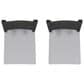 Hearth and Haven Outdoor Armless Dining Chair with Dark Gray Frame in Light Gray (Set of 2), , large