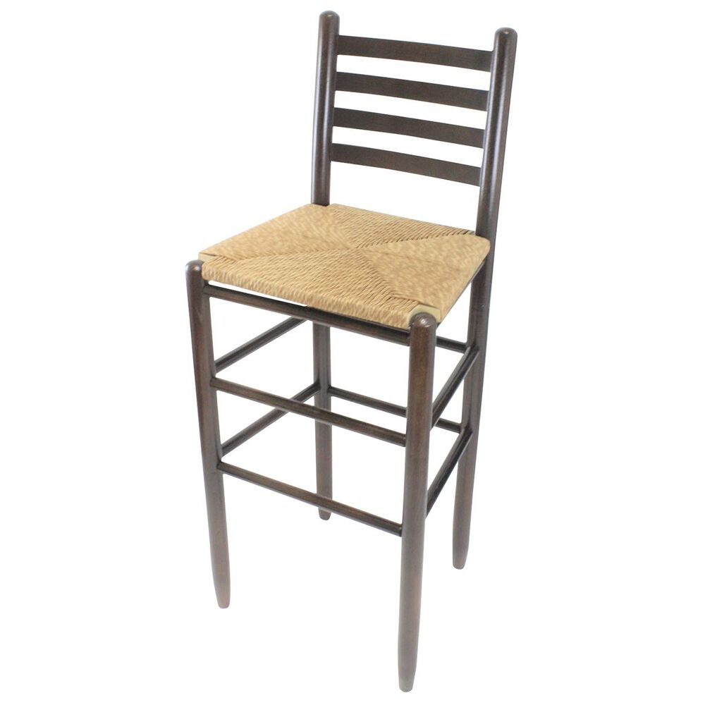 Lakeside Asheville Ladderback Barstool in Walnut, , large