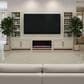 Legends Home The Cove Fireplace Modular Cabinet with Fireplace Insert in Khaki, , large