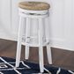 Linon Home Decor Morgan Swivel Bar Stool in White, , large