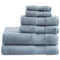 Hampton Park Turkish 6-Piece Bath Towel Set in Blue