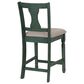 Linon Home Decor Willow Counter Stool with Cream Cushion in Teal, , large