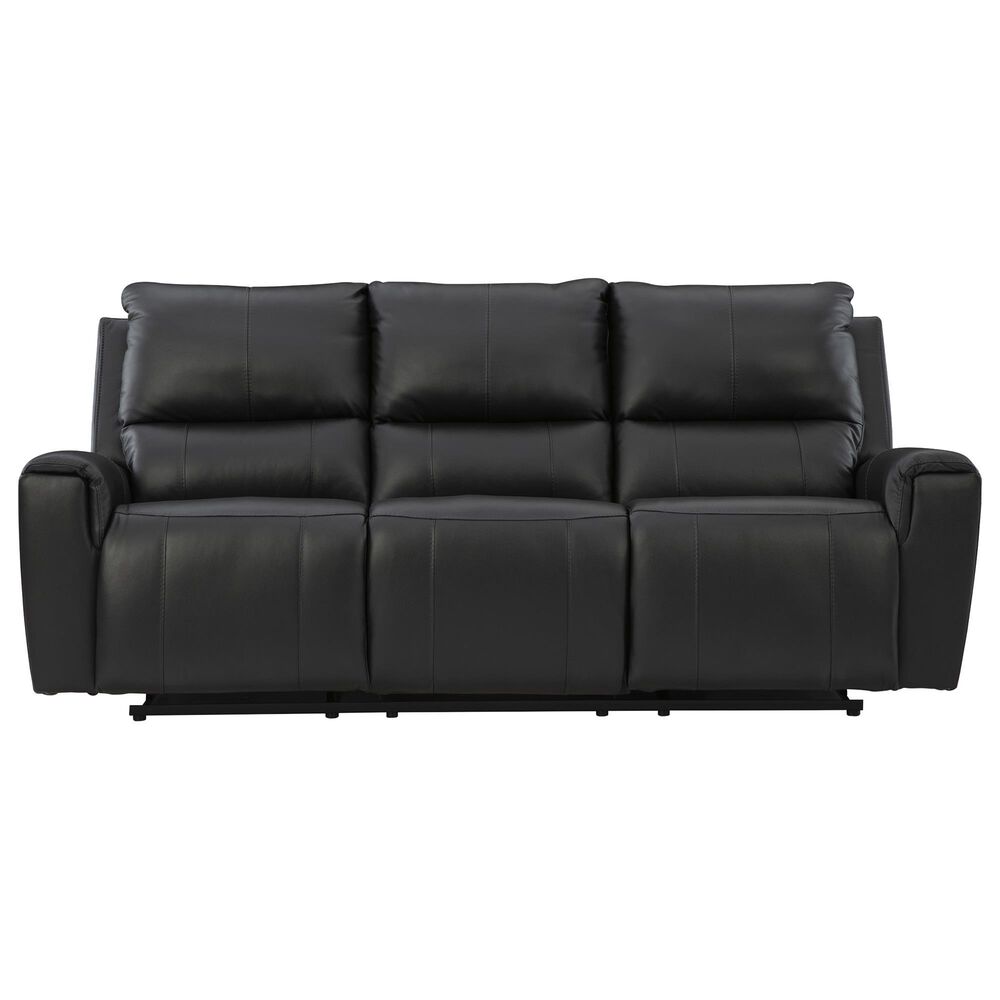 Ashley Glossmore Manual Reclining Sofa in Black, , large