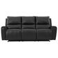 Ashley Glossmore Manual Reclining Sofa in Black, , large