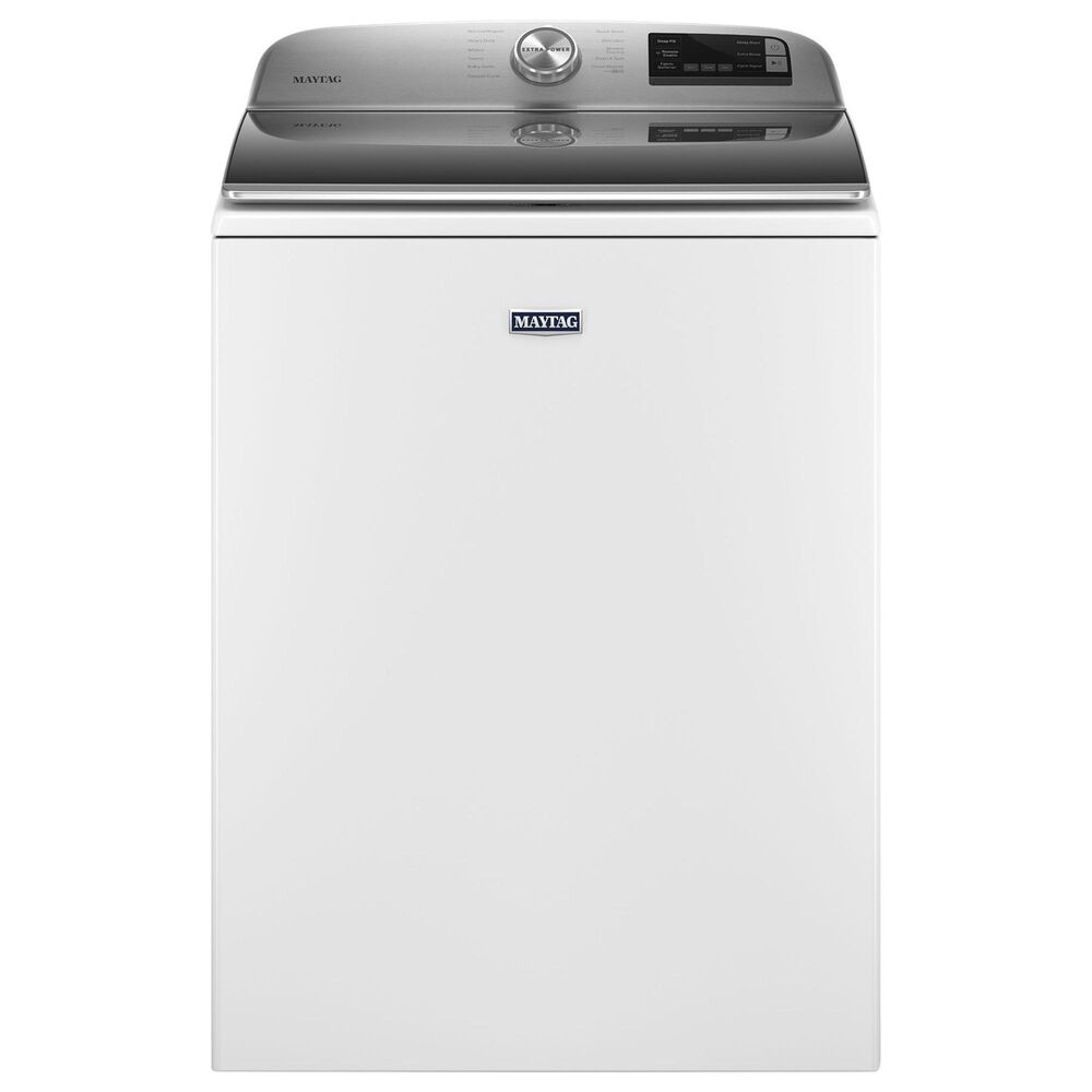 Maytag 4.7 Cu. Ft. Top Load Washer and 7.4 Cu. Ft. Electric Dryer with WiFi Laundry Pair in White, , large