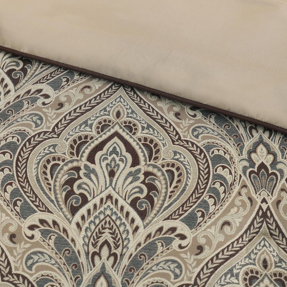 J. Queen New York Maren 3-Piece King/Cal King Comforter Set in Gold, Beige and Chocolate, , large