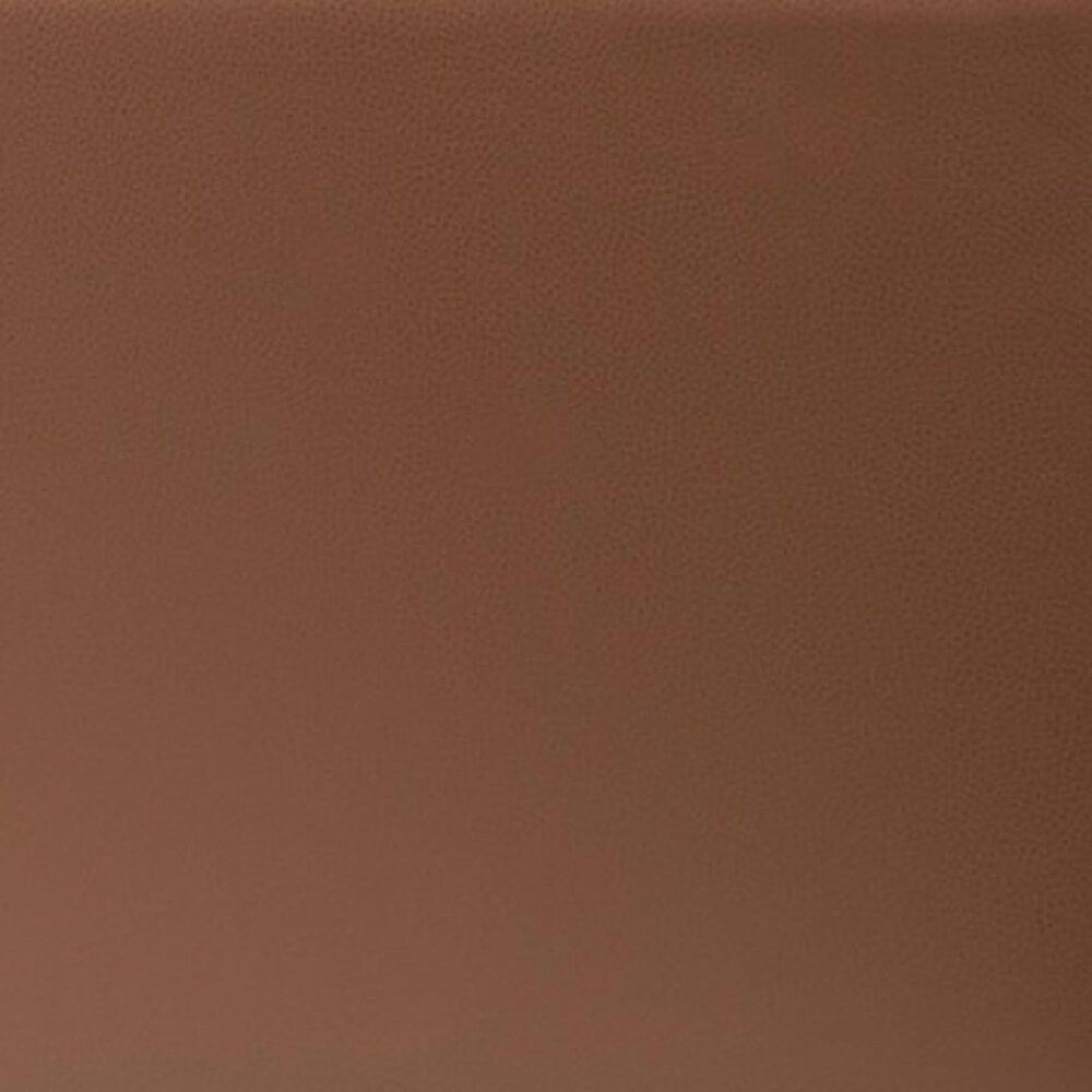 Jaxx Fairlie Faux Leather Ottoman in Walnut, , large