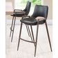Zuo Modern Desi Counter Chair in Black/Dark Brown (Set of 2), , large