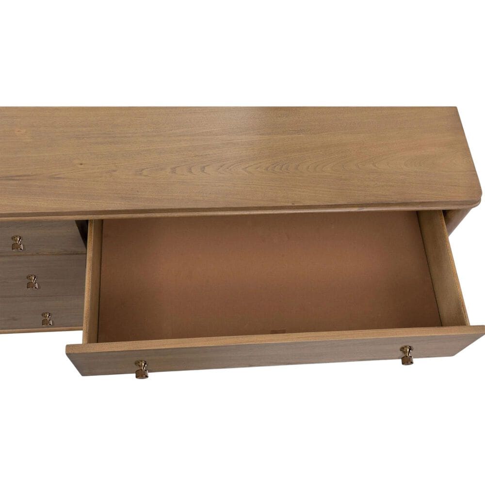 Urban Home Whitmore 6 Drawer Dresser and Mirror in Brown, , large