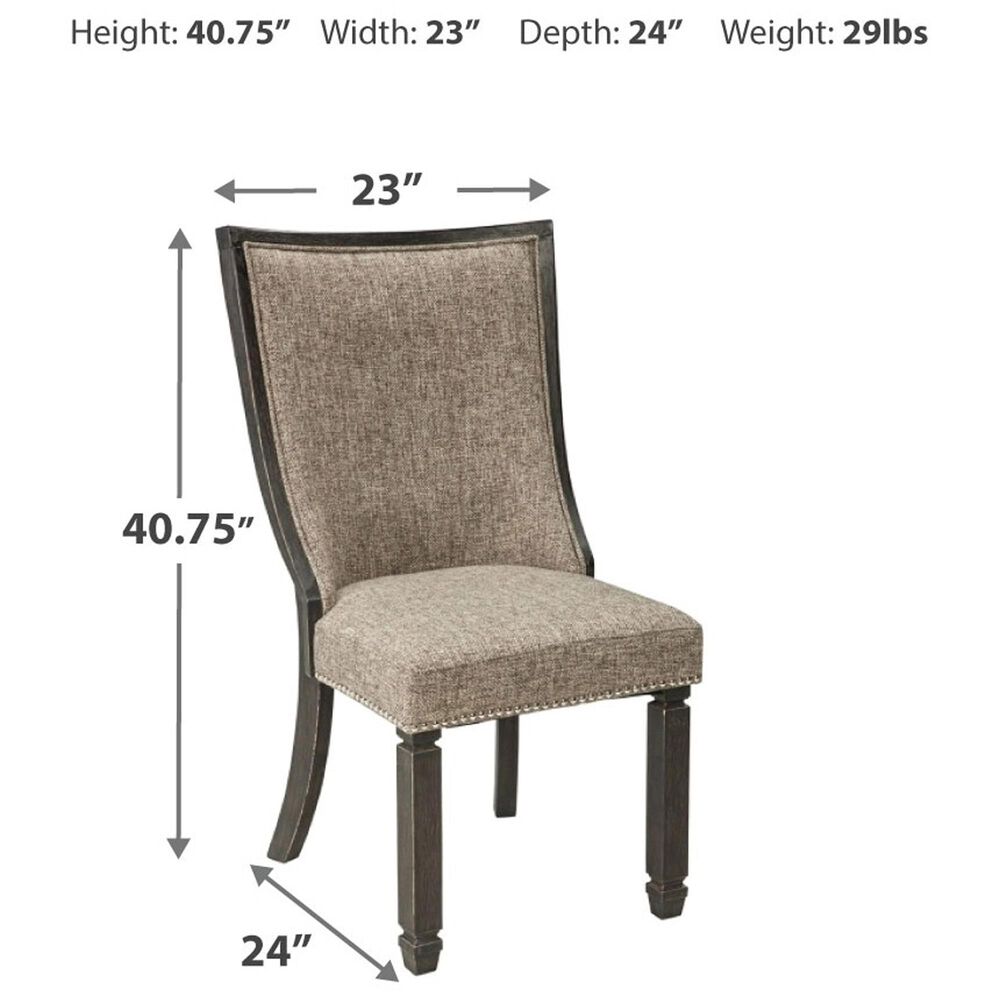 Ashley Tyler Creek Dining Chair Set of 2 in Black and Grayish Brown, , large