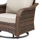 Hearth and Haven Outdoor High-Back Swivel Rocker Glider in Beige (Set of 2), , large