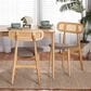 Baxton Studio Tarana Side Chair in Natural Oak and Light Brown (Set of 2), , large