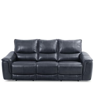 Oxford Furniture Power Reclining Sofa with Power Headrest in Softee Blueberry, , large