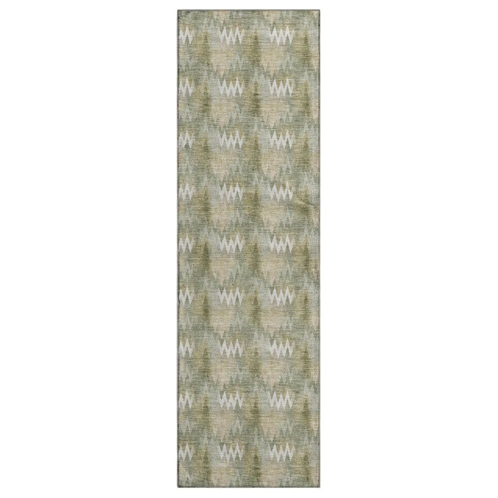 Dalyn Rug Company Soft Essentials Chevron Olive 2"3" x 7"6" Runner, , large