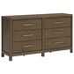 Millenium Cabalynn 6-Drawer Dresser in Light Brown, , large