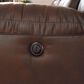 Ashley Stoneland Manual Reclining Loveseat with Console in Chocolate, , large