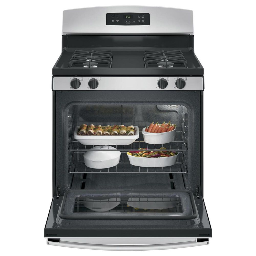 GE Appliances 4.8 Cu. Ft. Freestanding Gas Range in Stainless Steel, , large