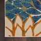 Nourison Aloha 10" x 14" Blue and Green Indoor/Outdoor Area Rug, , large