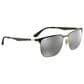 Rayban Glasses Sunglasses with Grey Gradient Mirror Lenses in Polished Black on Gold, , large
