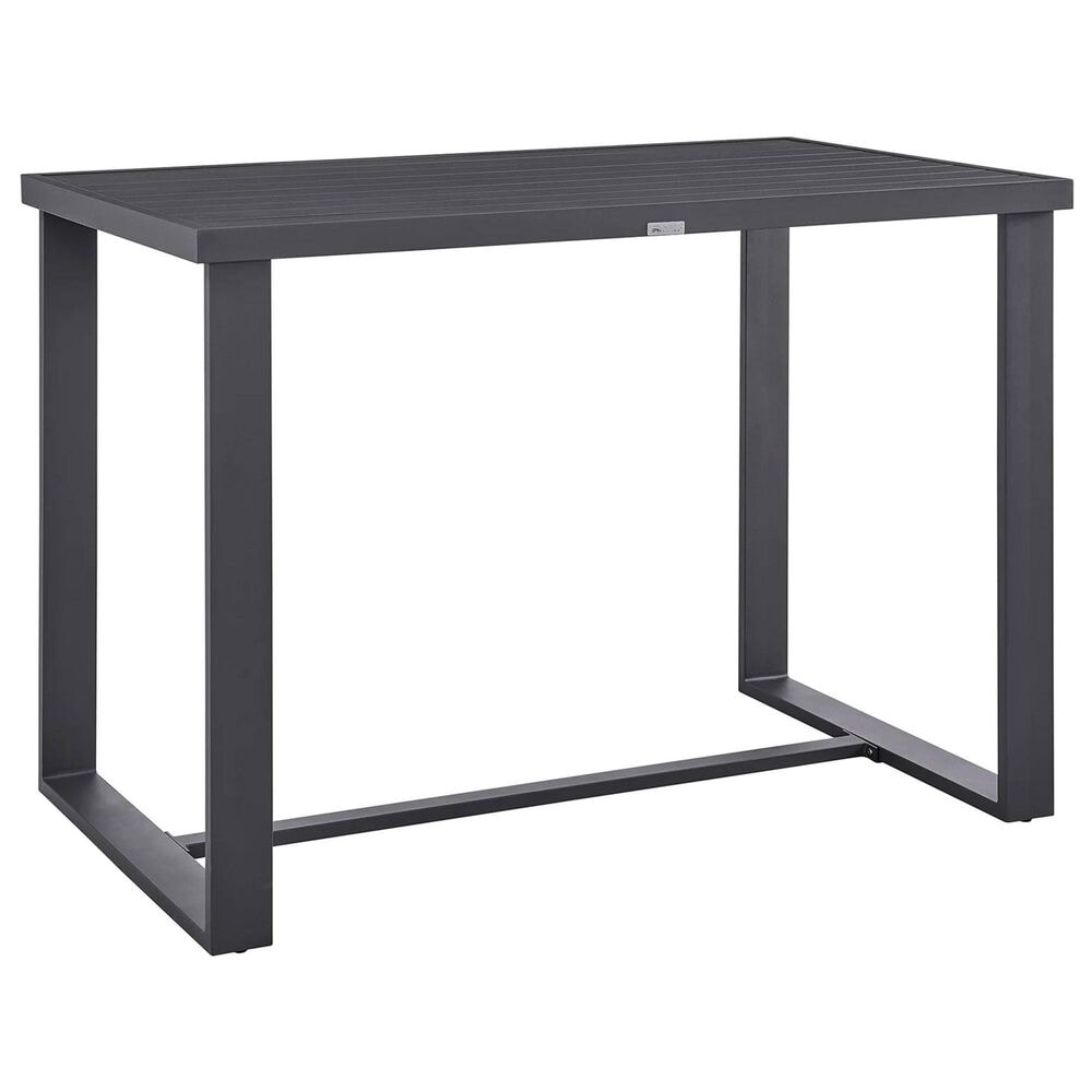 Blue River Argiope Outdoor Patio Bar Height Dining Table in Dark Gray - Table Only, , large