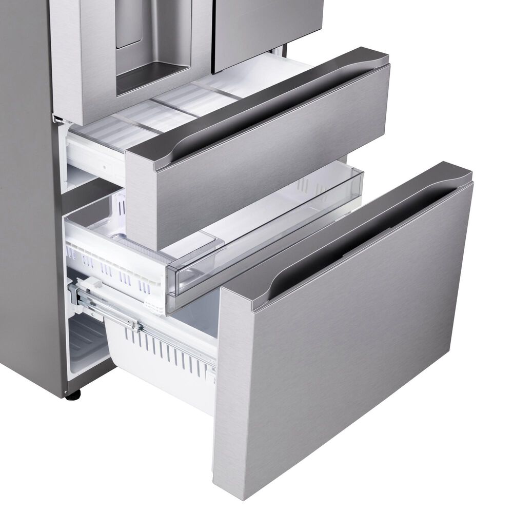 LG 28.6 Cu. Ft 4-Door French Door Refrigerator with Mirror Instaview in PrintProof Stainless Steel, , large