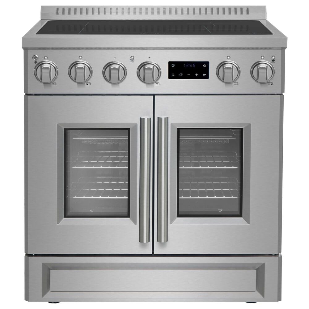 Forno Torino 30" French Door Induction Range in Stainless Steel, , large