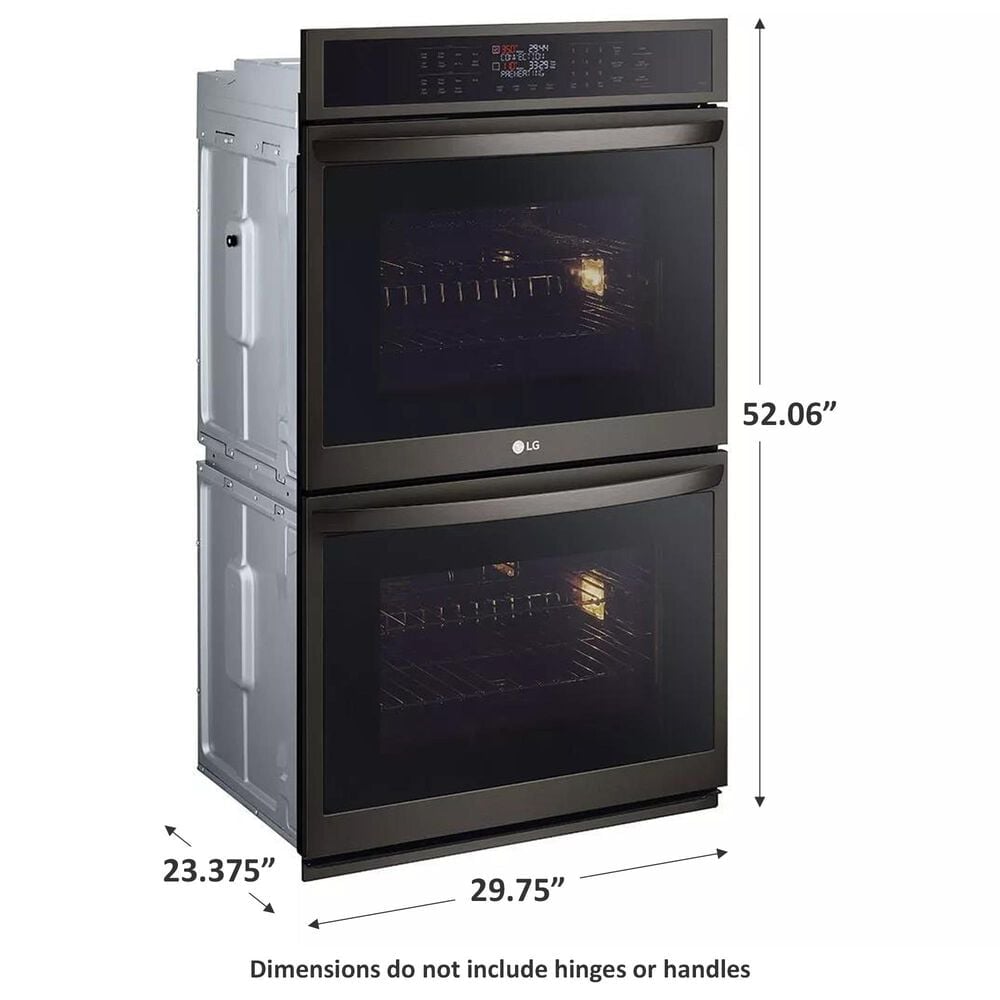 LG 9.4 cu. ft. Smart Double Wall Oven with Fan Convection and Air Fry in PrintProof Black Stainless Steel, , large