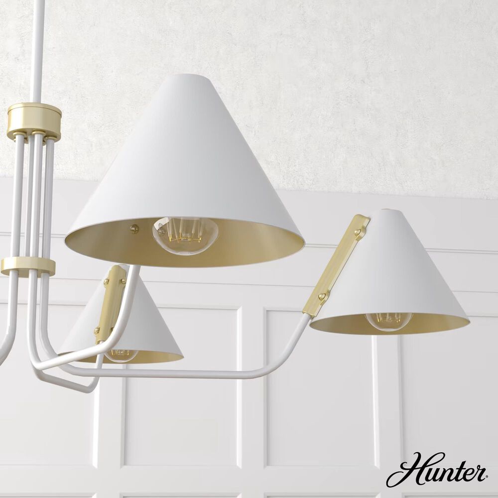 Hunter Grove Isle 5-Light Chandelier in Matte White, , large