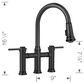 Blanco Empressa Pull-Down Bridge Faucet 1.5 GPM in Matte Black, , large