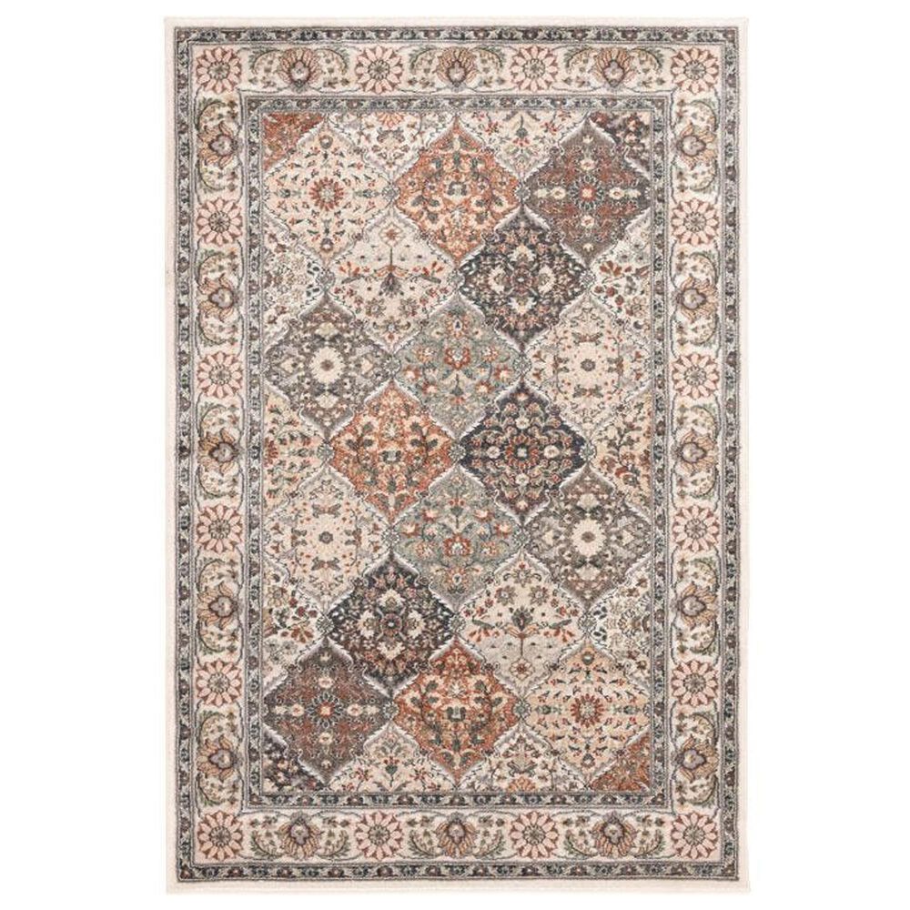 Central Oriental Montville Noriani 5" x 7"3" Alabaster and Multicolor Area Rug, , large