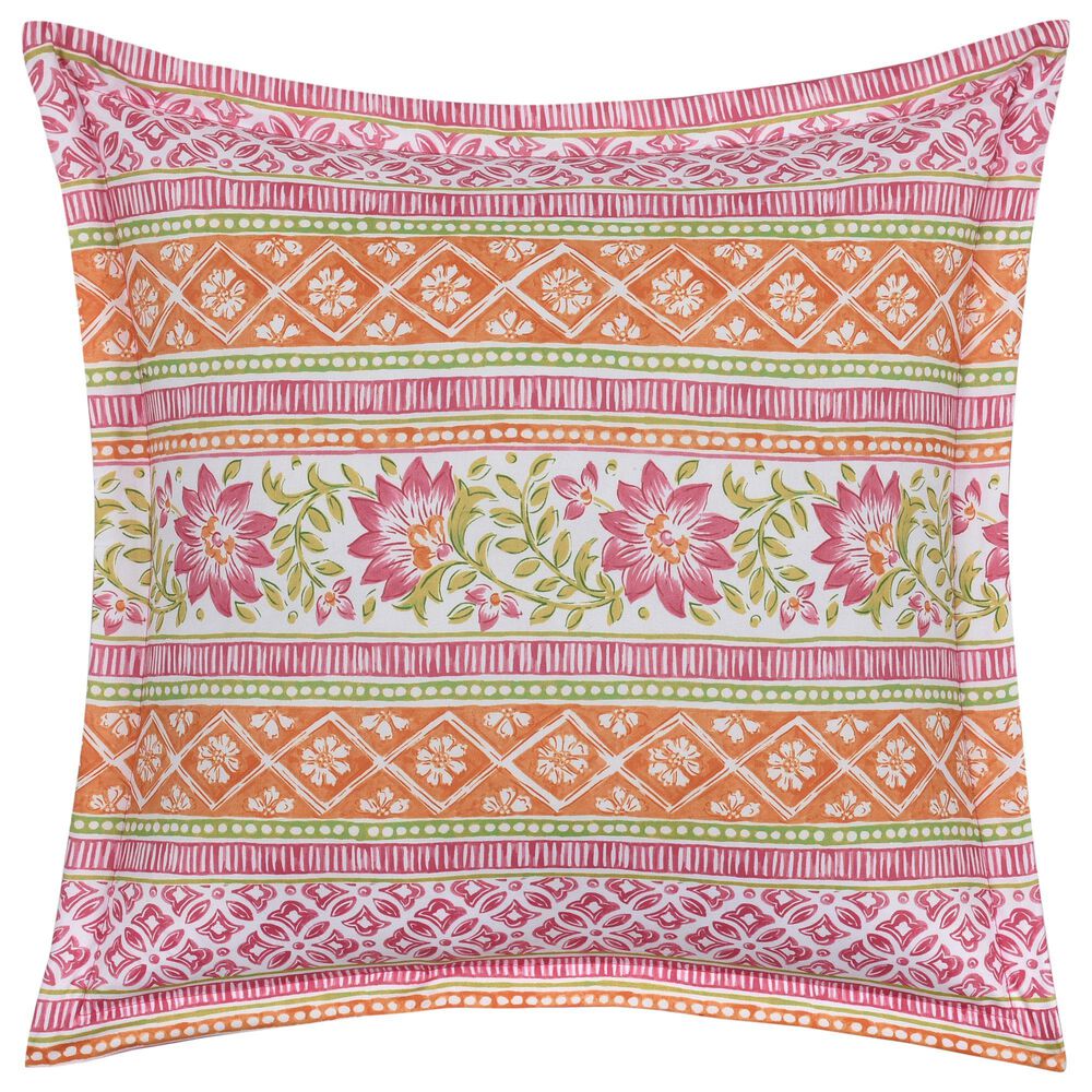 J. Queen New York Shiloh 18" Square Throw Pillow in Pink, , large