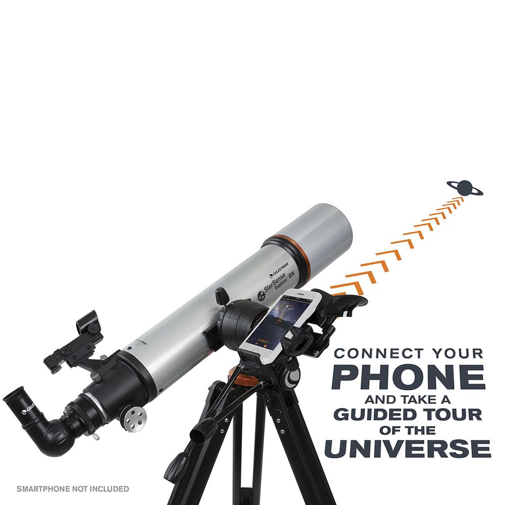 Celestron Starsense Explorer DX 102AZ Smartphone App-Enabled Refractor Telescope in Silver, , large