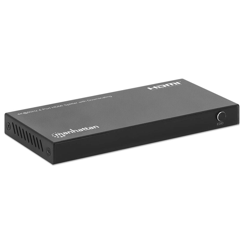 Manhattan 4-Port HDMI Splitter with Downscaling in Black, , large