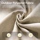 HOMLUX 8-Piece Patio Conversation Set with Fire Pit Table in Beige, , large