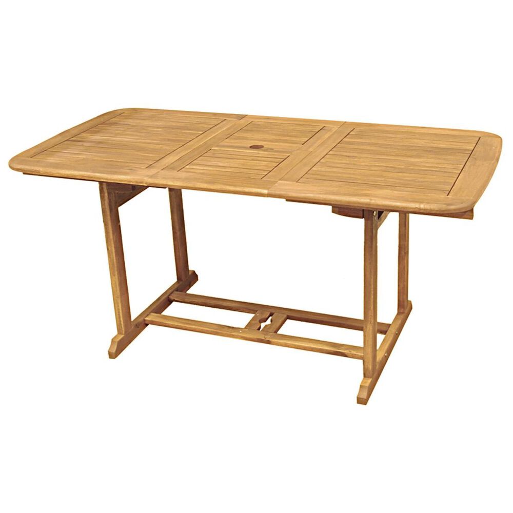 Walker Edison Sundowner Acacia Wood Butterfly Dining Table in Natural, , large