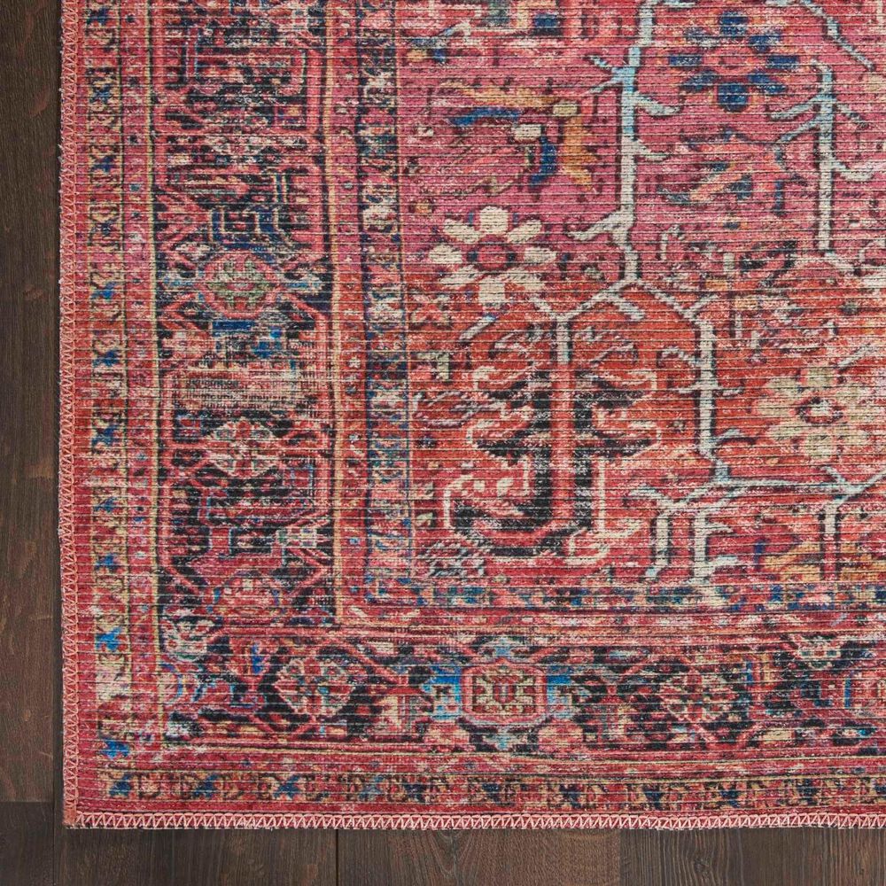 57 Grand by Nicole Curtis Series 1 Brick Red, Navy and Ivory 2&#39; x 6&#39; Runner, , large