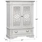 Belle Furnishings Abbey Park Mirrored Door Chest in White, , large