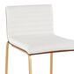 Lumisource Mason 26" Counter Stool with White Cushion in Gold and Walnut (Set of 2), , large