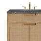 James Martin Vanities Solene 36" Single Bathroom Vanity in Seaside Oak with 3 cm Parisien Bleu Quartz Top and Rectangular Sink, , large