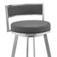 Blue River Naomi and Roman 5-Piece Counter Height Dining Set in Stainless Steel, , large