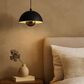 Golden Lighting Vintra LED 1-Light Pendant in Sand Black with Copper, , large