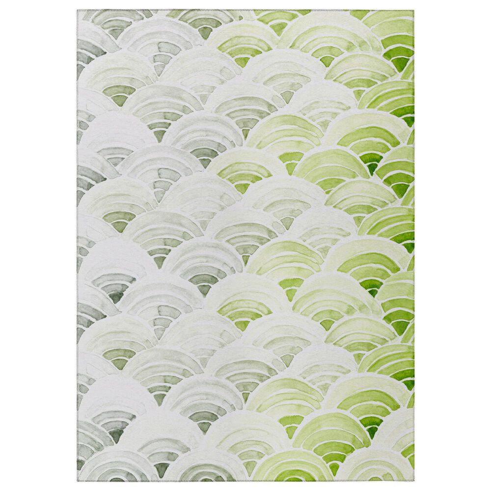 Dalyn Rug Company Seabreeze Geometric 8" Round Lime-in Area Rug, , large