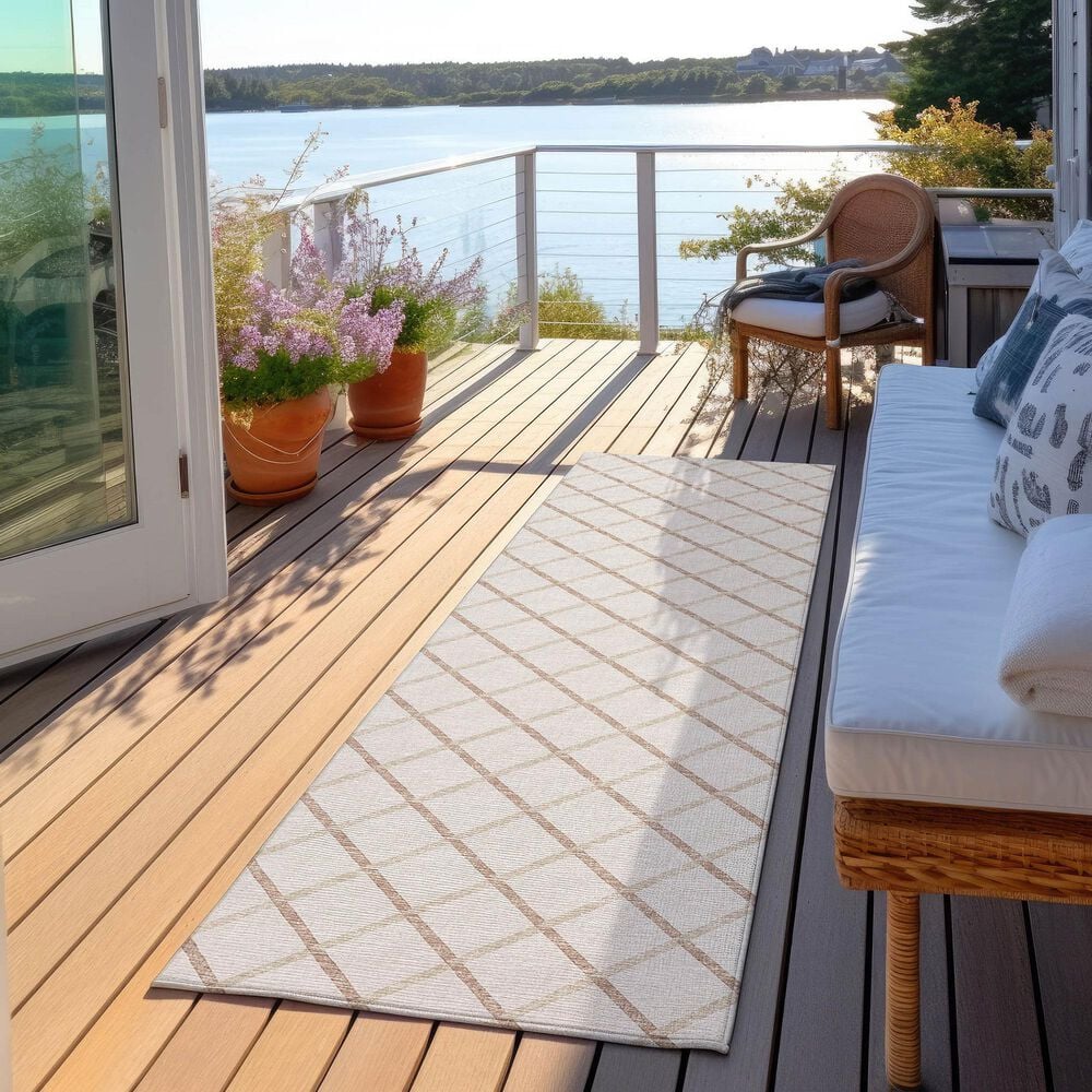 Dalyn Rug Company York 2&#39;3&quot; x 10&#39; Ivory Indoor/Outdoor Runner, , large